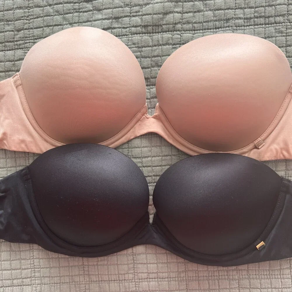 VICTORIA'S SECRET Very Sexy Push-Up Strapless Bra - BLACK - Size 34 C - Picture 7 of 12